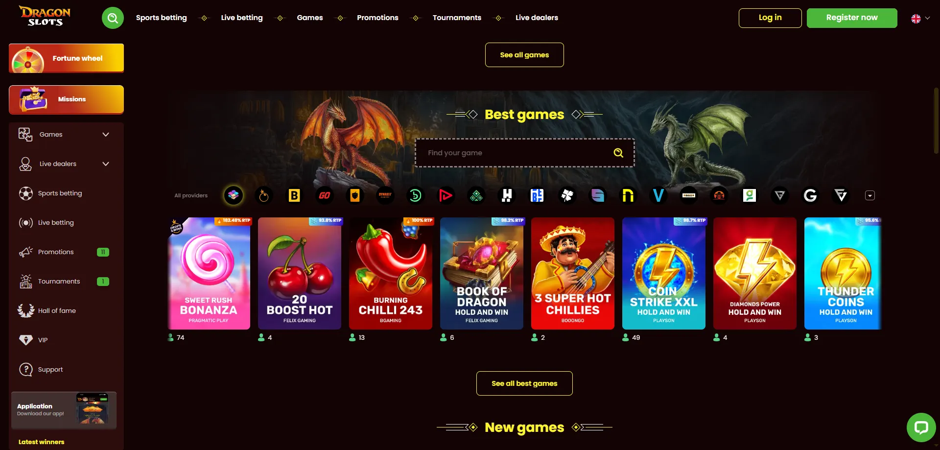 Dragon Slots games library — hundreds of online slot games in NZD